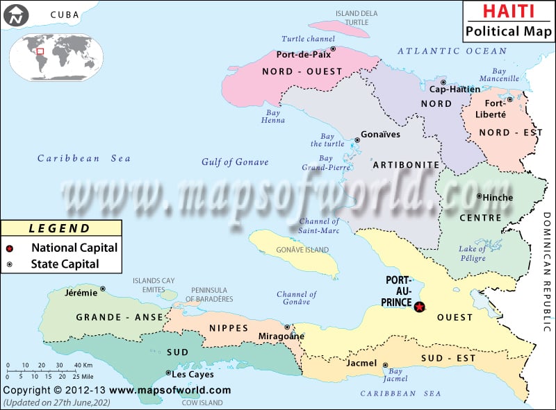 Where Is Haiti Located Location Map Of Haiti