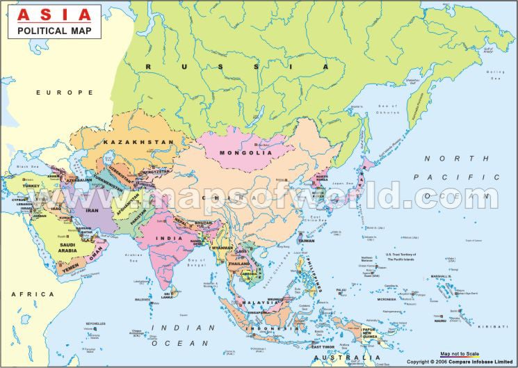 Maps: World Map Asia