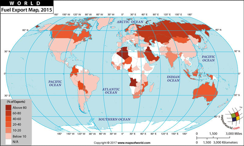 World Fuel Export Map