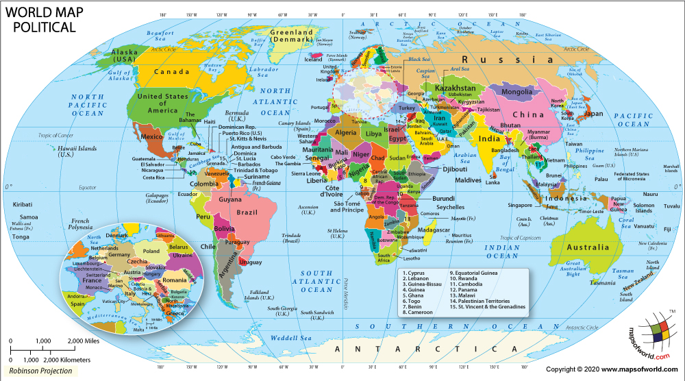 world map with countries Map Of Countries Of The World World Political Map With Countries