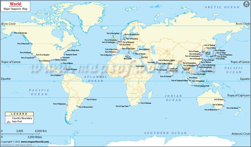 World Sea Ports Map