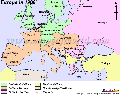 Historical Map of Europe 1900