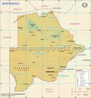 Botswana  Map
