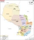 Paraguay  Political  Map