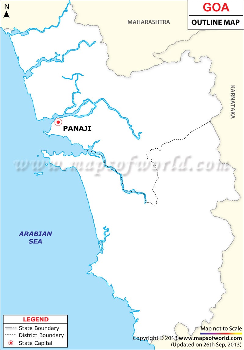 Goa Outline Map