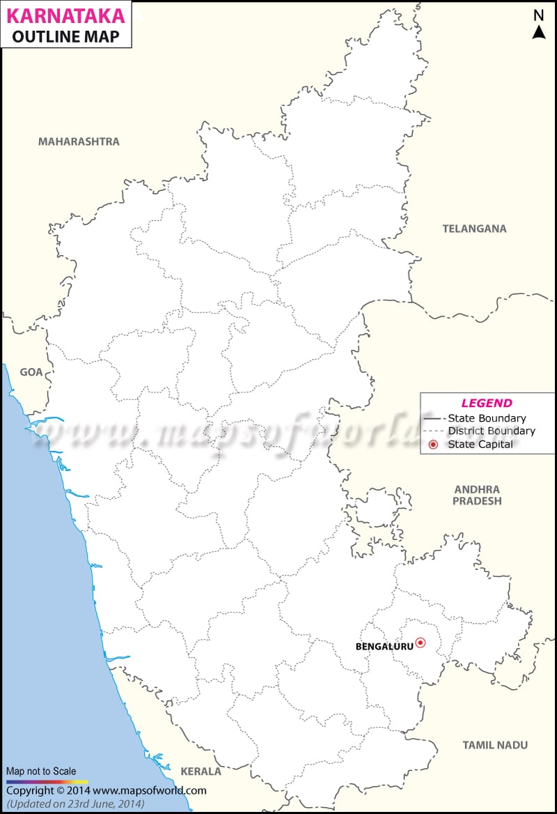 Karnataka Outline Map