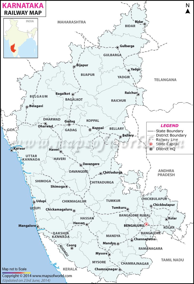 Karnataka Railway Map