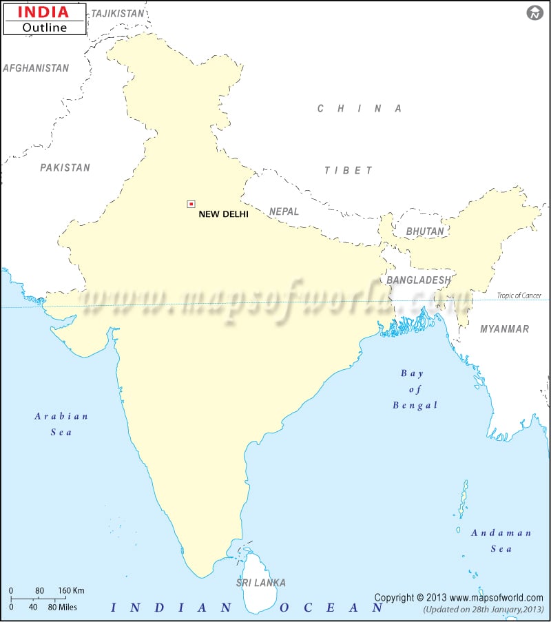 India Time Zone Map
