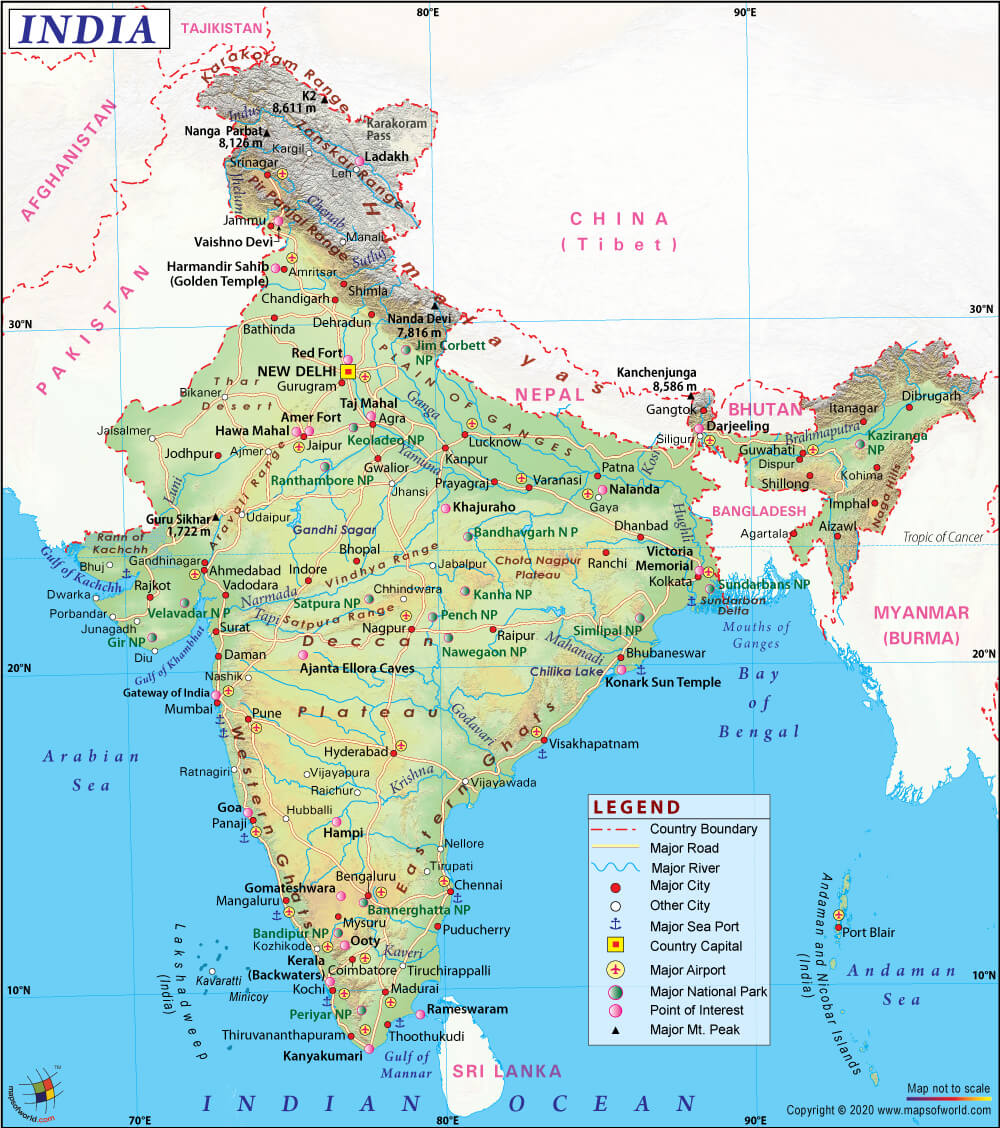 India Map Map Of India