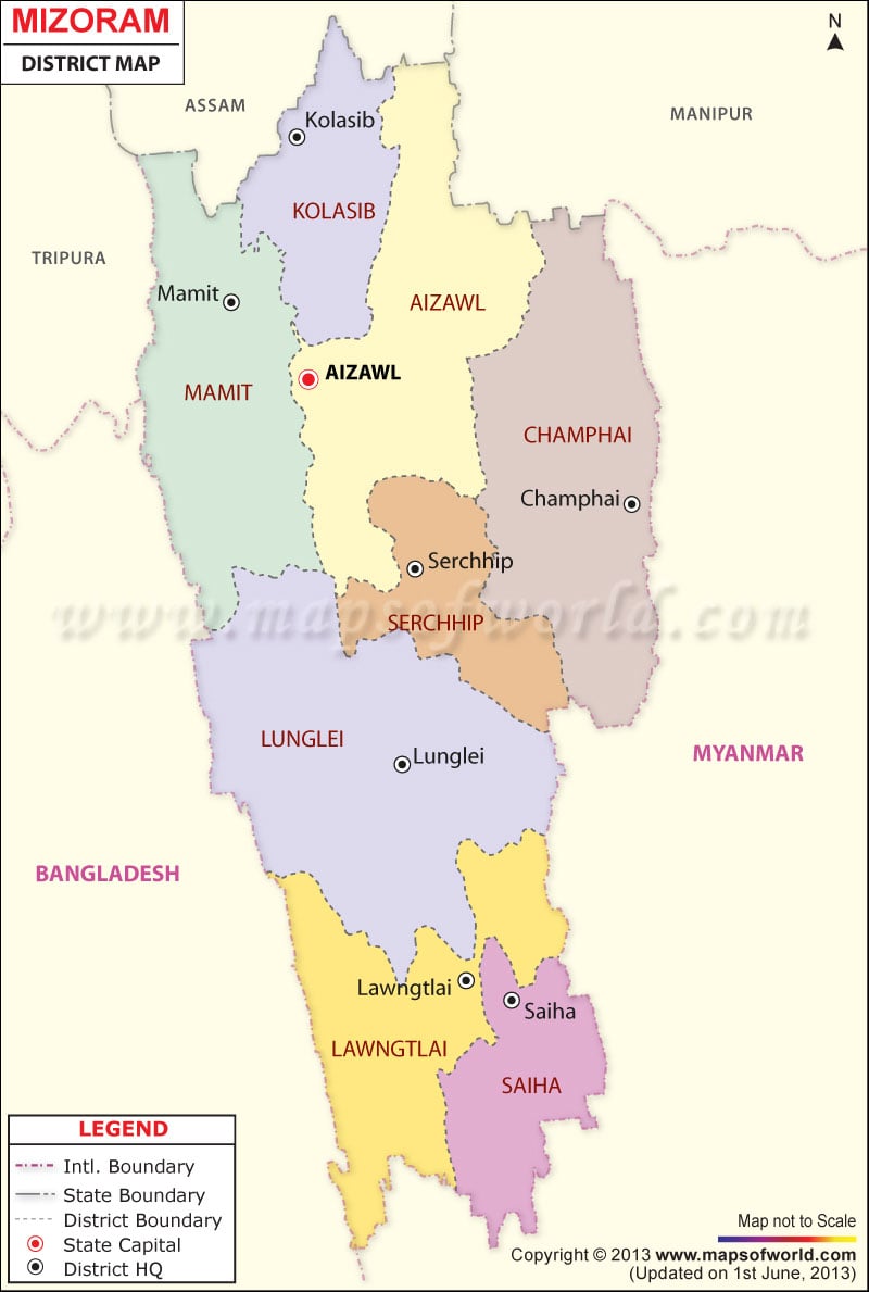 Mizoram Map