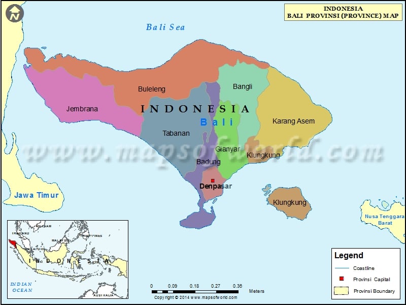 Bali Map Map Of Bali Province Indonesia