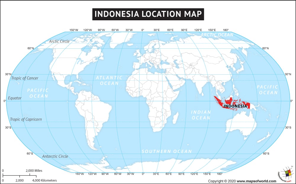 Where Is Indonesia Located Location Map Of Indonesia
