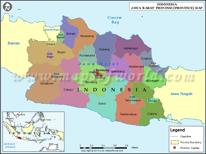  Jawa  Barat  Map Map of Jawa  Barat  Province Indonesia