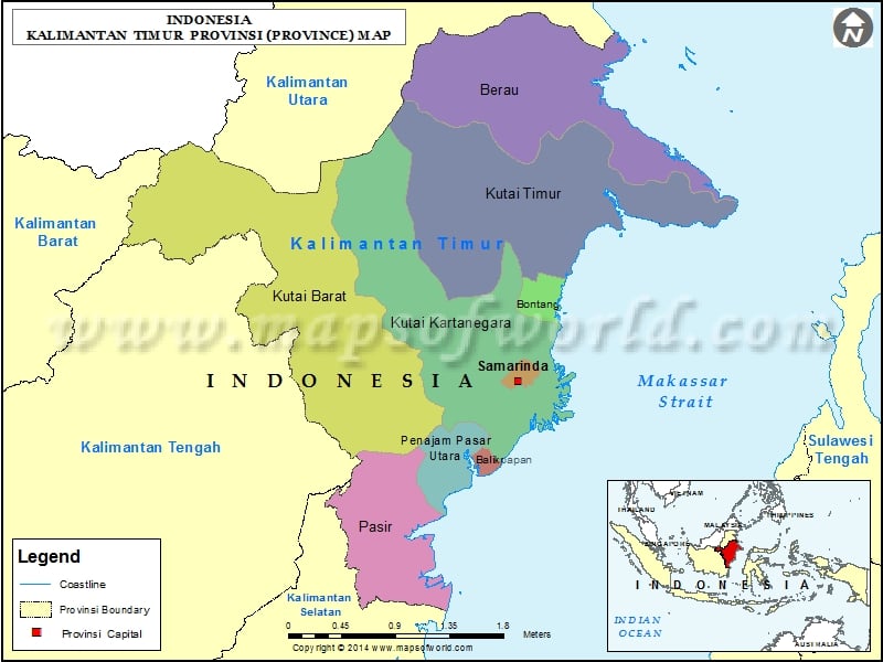  Kalimantan Timur Map  Map  of Kalimantan  Timur  Province 