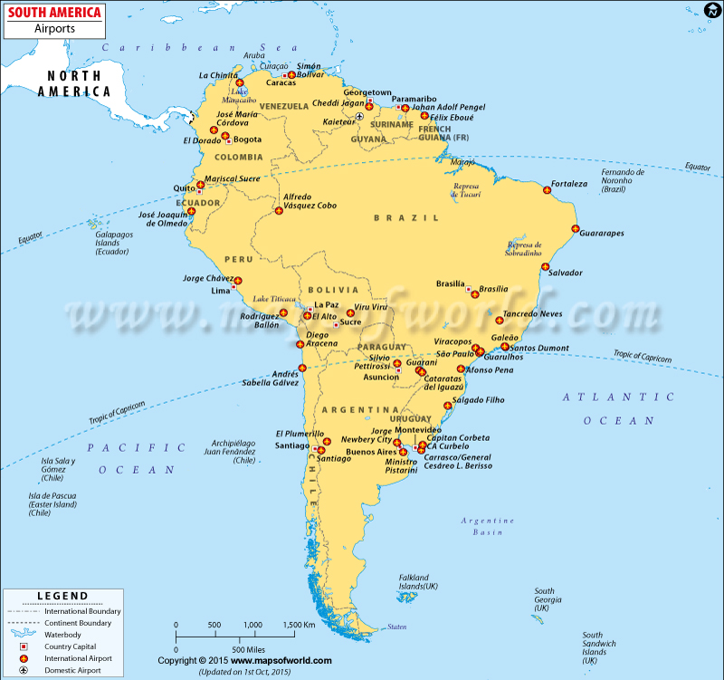 Airports in South America