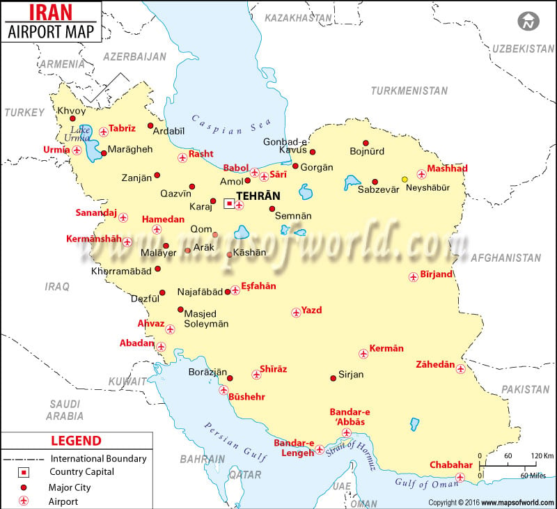 Iran Airport Map