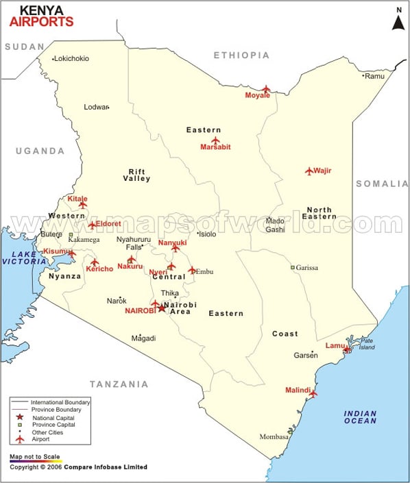 Kenya Airport Map