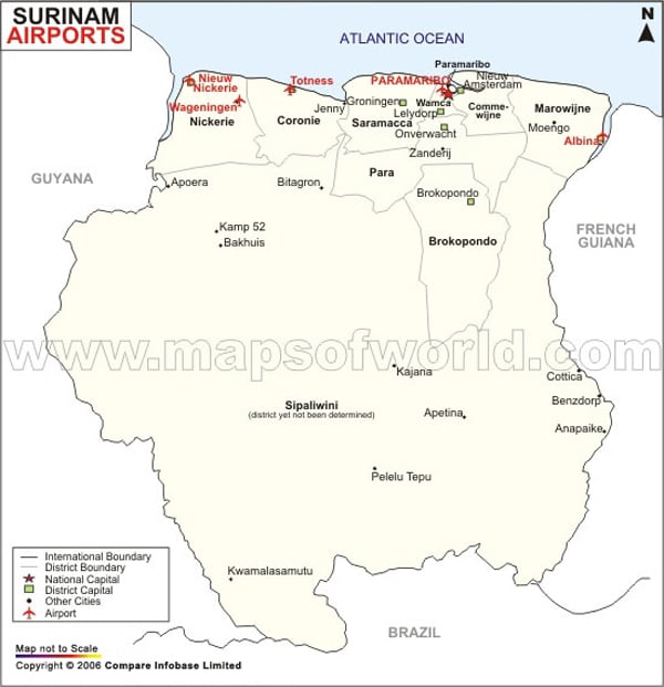 Airports in Suriname