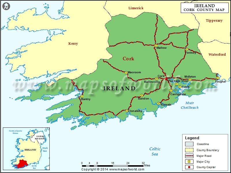 map of cork ireland Cork County Map Ireland map of cork ireland