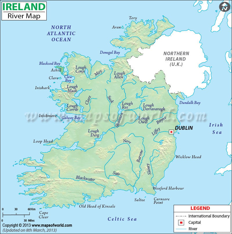 Ireland River Map