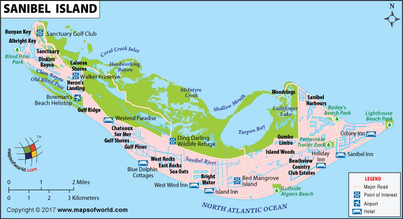 Sanibel Island Map Map Of Sanibel Island