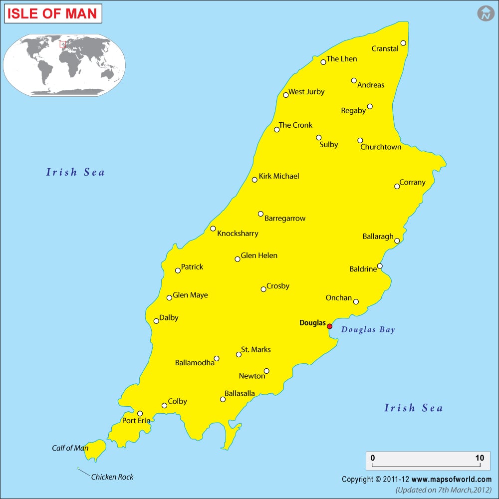 the isle of man map Isle Of Man Map Map Of The Isle Of Man the isle of man map