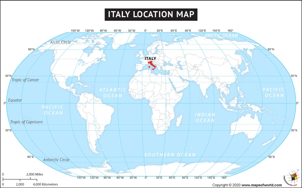Where Is Italy Location Of Italy Maps Of World