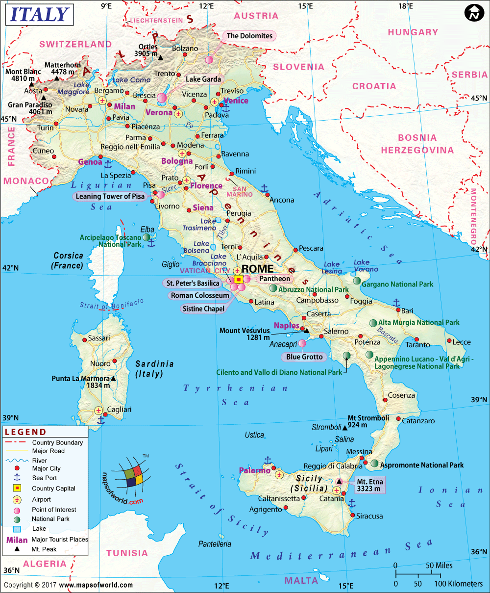 italia karta google Italy Map, Map of Italy italia karta google