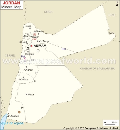 Jordan Mineral Map