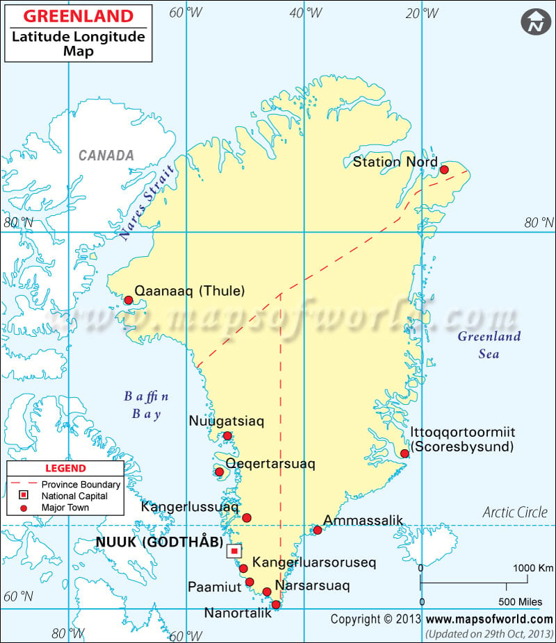 Гренландия широта