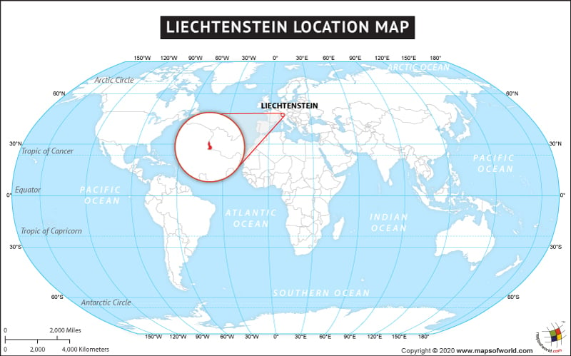 Where Is Liechtenstein Located Location Map Of Liechtenstein