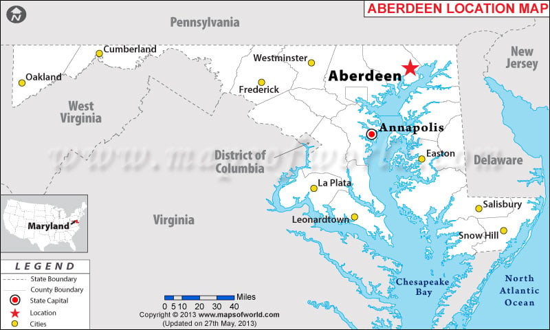 Where is Aberdeen located in Maryland