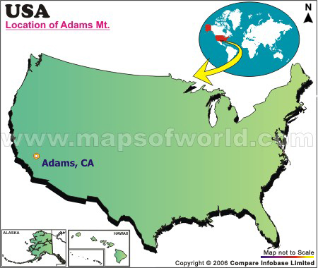 Where is Adams Mountain, California