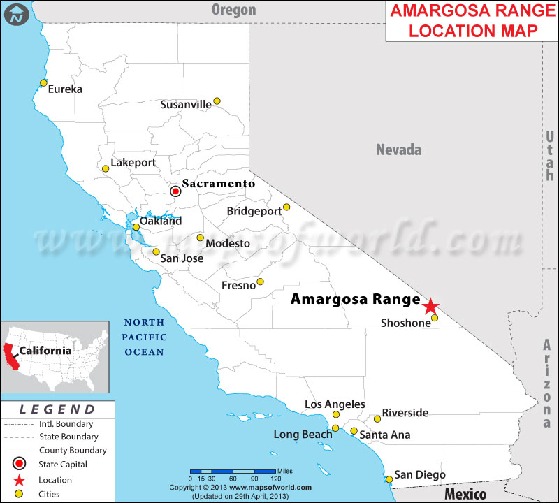 Where is Amargosa Range, California