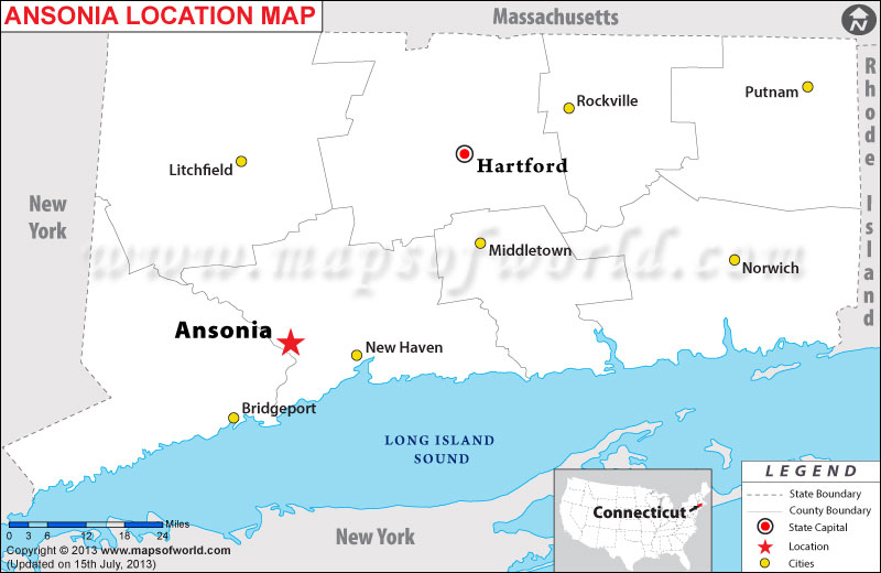 Where is Ansonia located in Connecticut