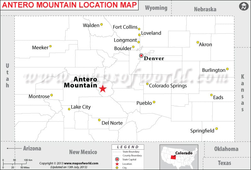 Where is Antero Mountain located in Colorado