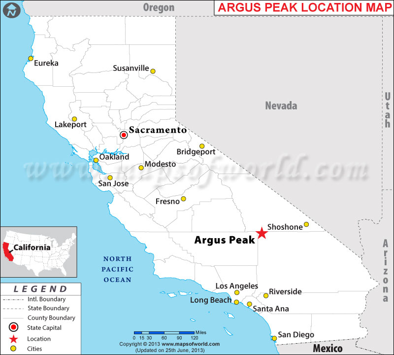 Where is Argus Peak, California