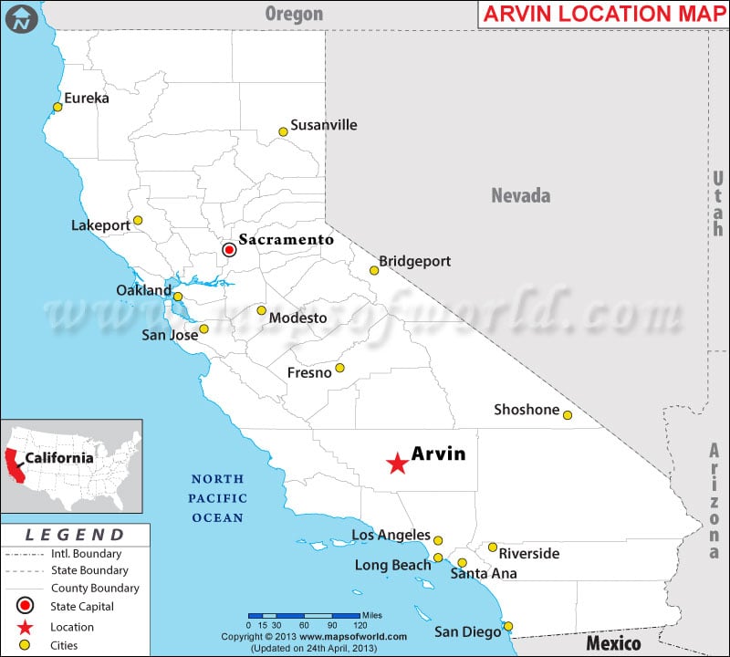 Where is Arvin, California
