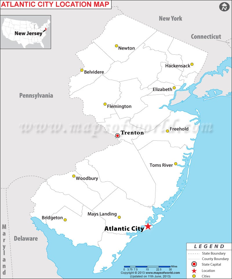 Where Is Atlantic City Located In New Jersey Usa