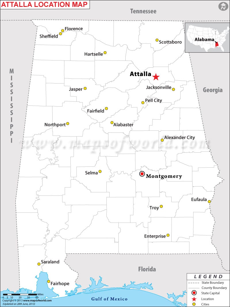 Where is Attalla located in Alabama