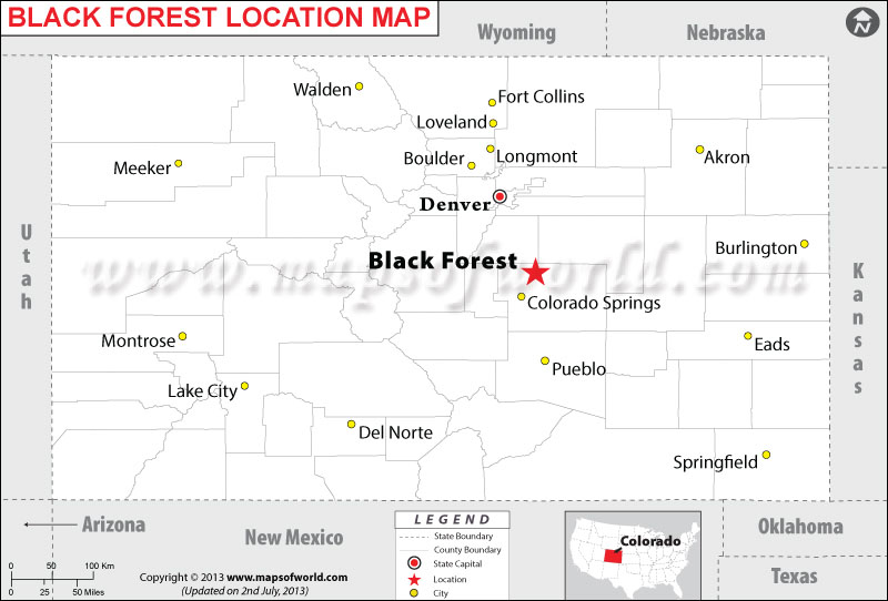 Where is Black Forest located in Colorado