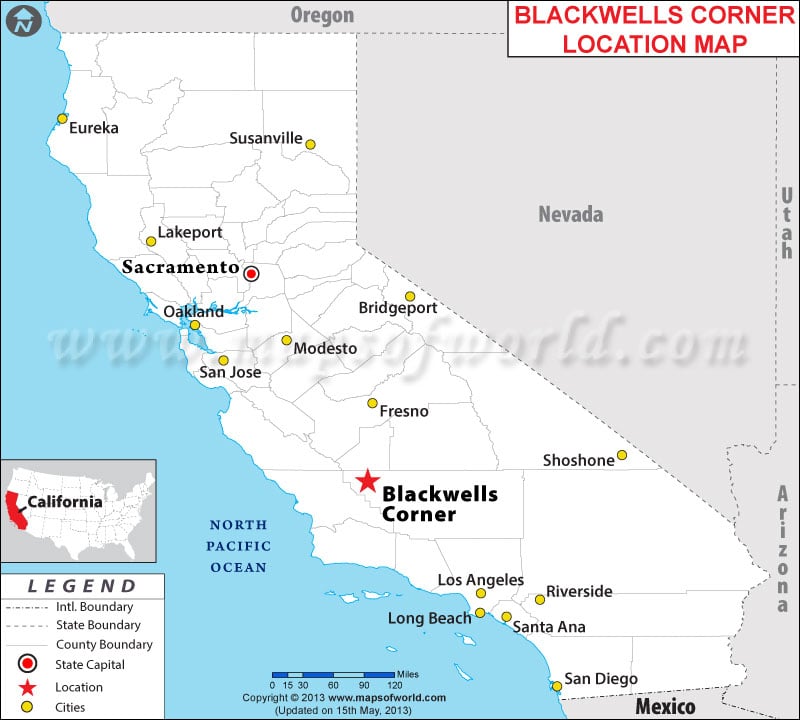 Where is Blackwells Corner located in California
