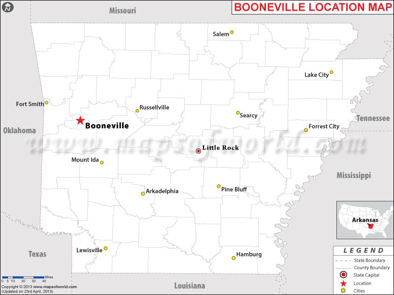 Where is Booneville, Arkansas