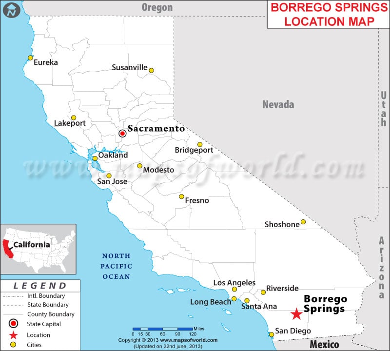 Where is Borrego Springs, California