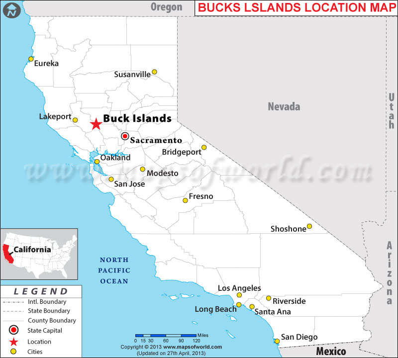 Where is Bucks Islands, California