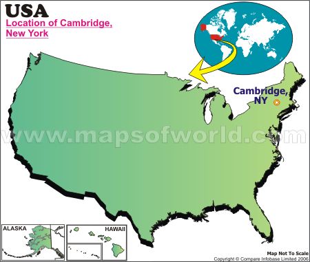 Location Map of Cambridge, N.Y., USA