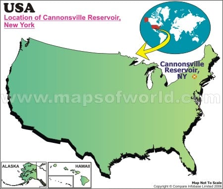 Location Map of Cannonsville Reservoir, USA