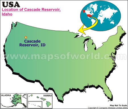 Location Map of Cascade Reservoir, USA