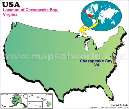 Location Map of Chesapeake B., USA