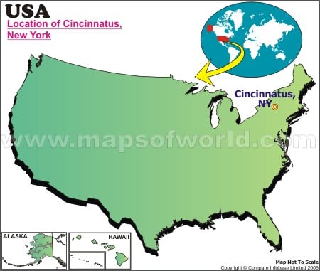 Location Map of Cincinnatus, USA